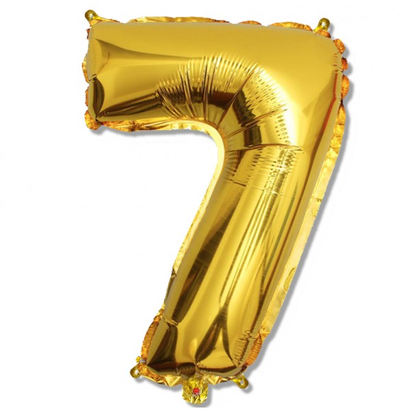 

Balon foliowy cyfra złota "7" 75 cm