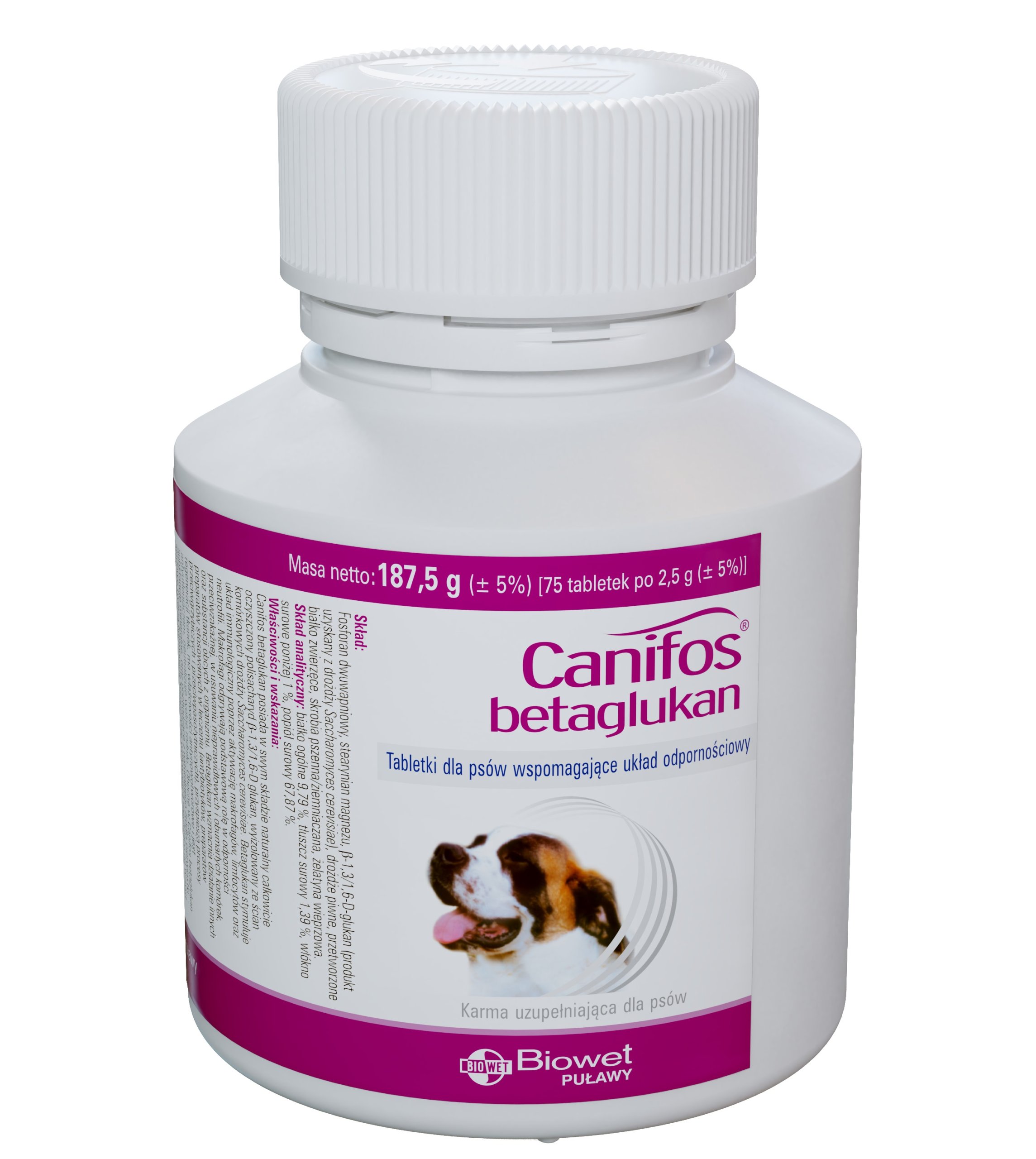 

Biowet Canifos Betaglukan 75 tabletek