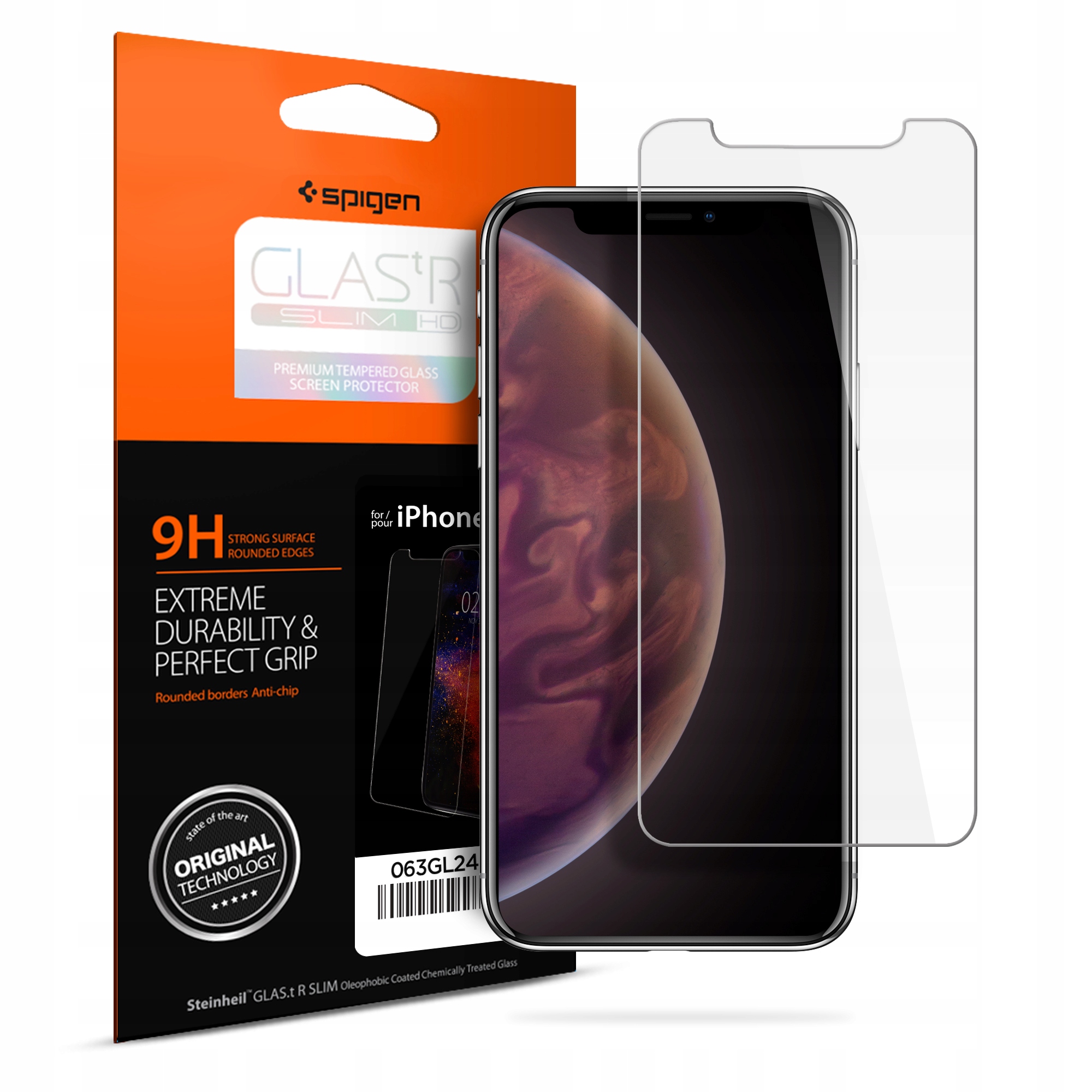 

Szkło hartowane Spigen do iPhone 11 Pro/Xs/X, Slim