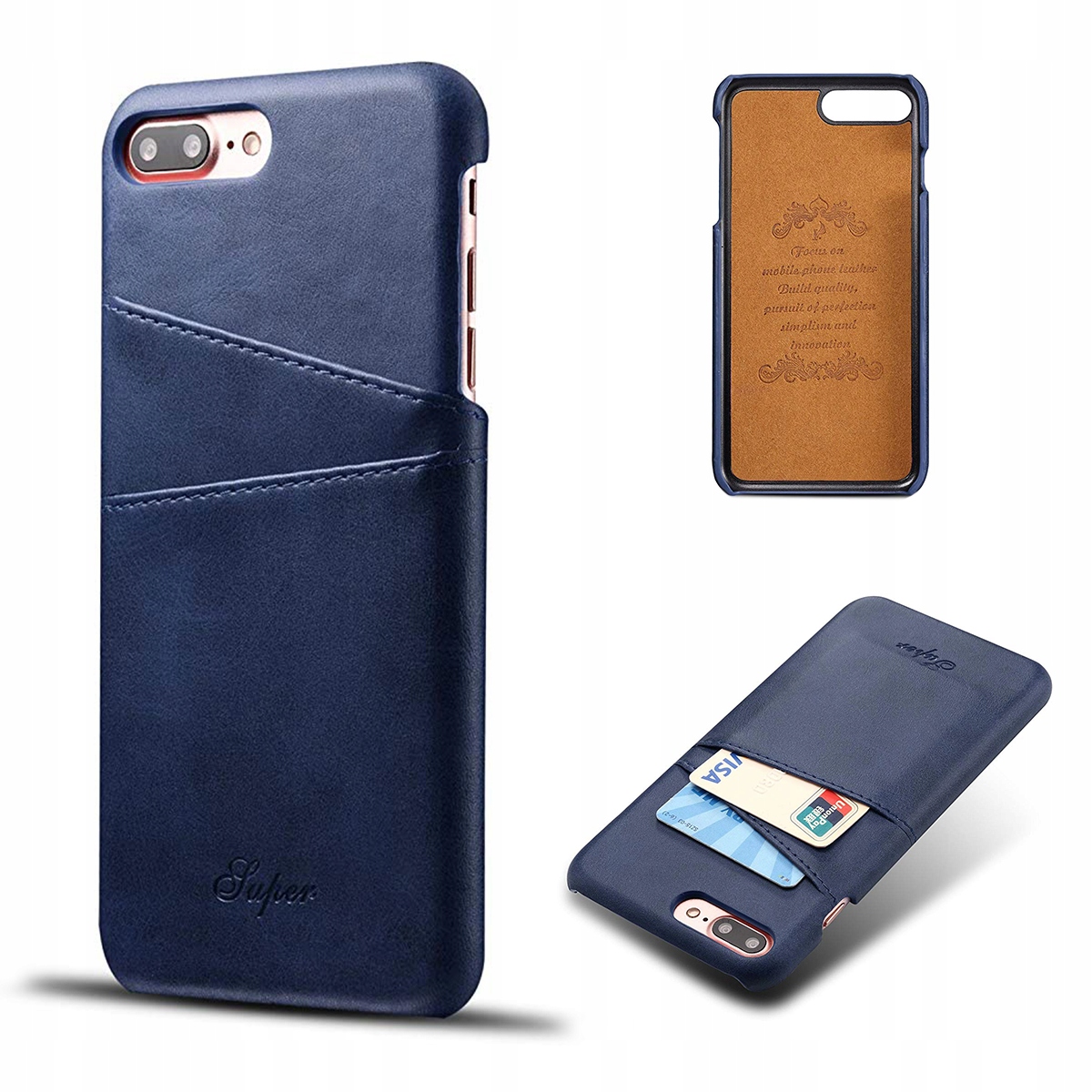 

Case Etui Skórzane Z Kieszonkami iPhone 7+/8+ Plus