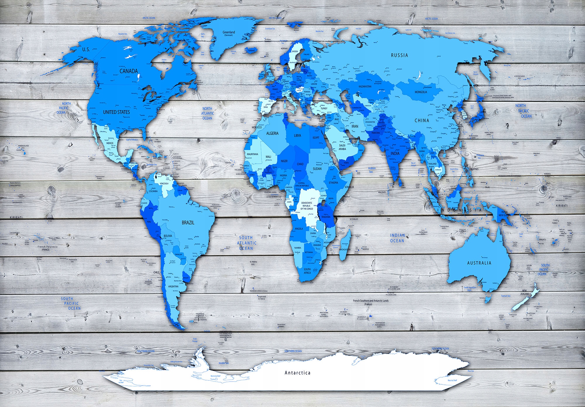 Карта мира на бумаге