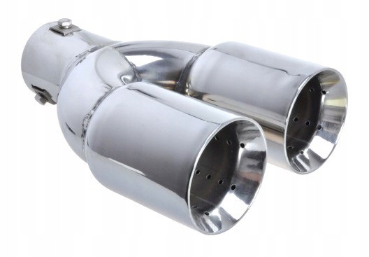 0956 - Выпускной наконечник большой двойной диффузор 2X 76 мм