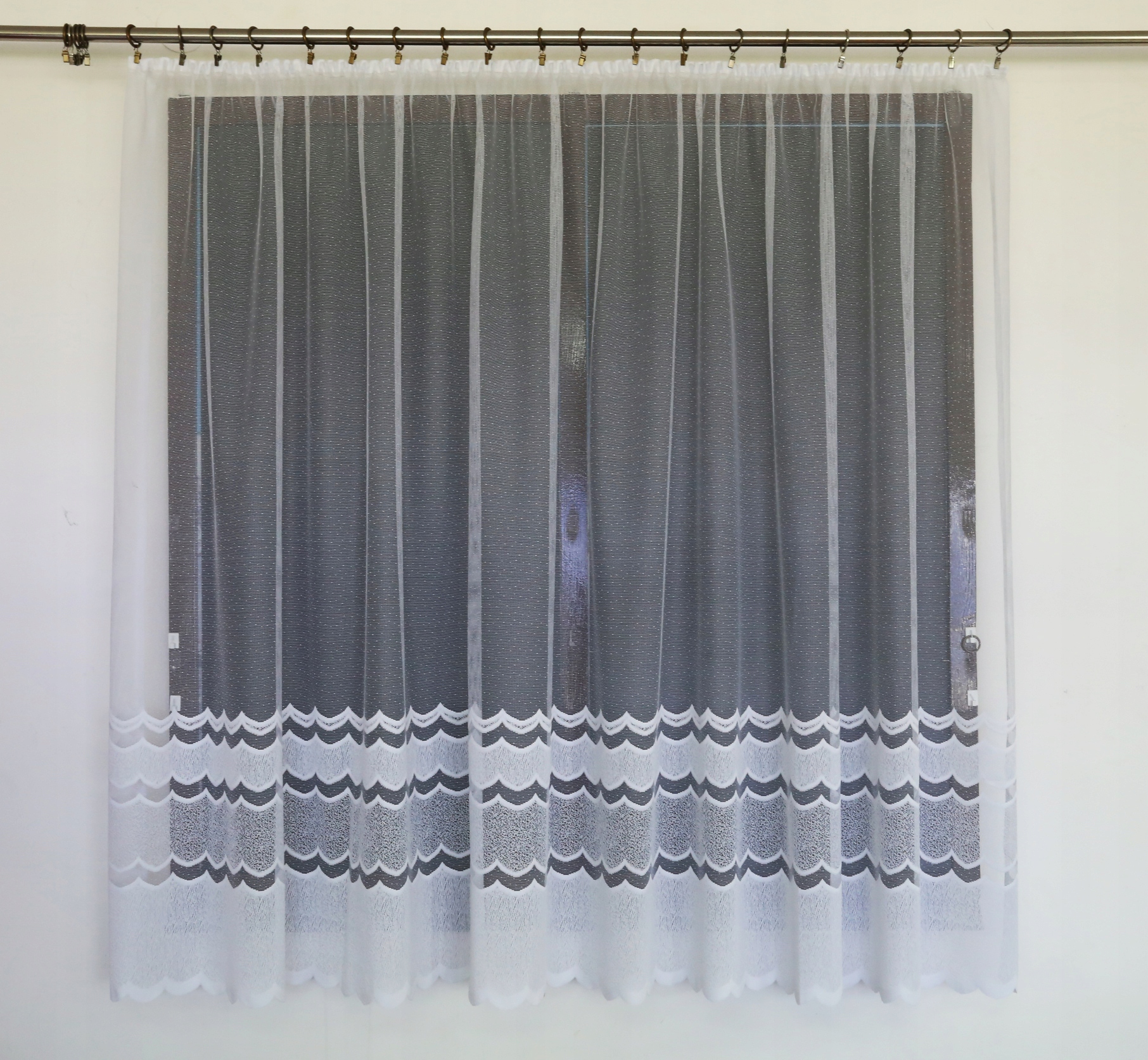 Mg Záclona žakár 2/3 Bílá 350X160 s páskou M