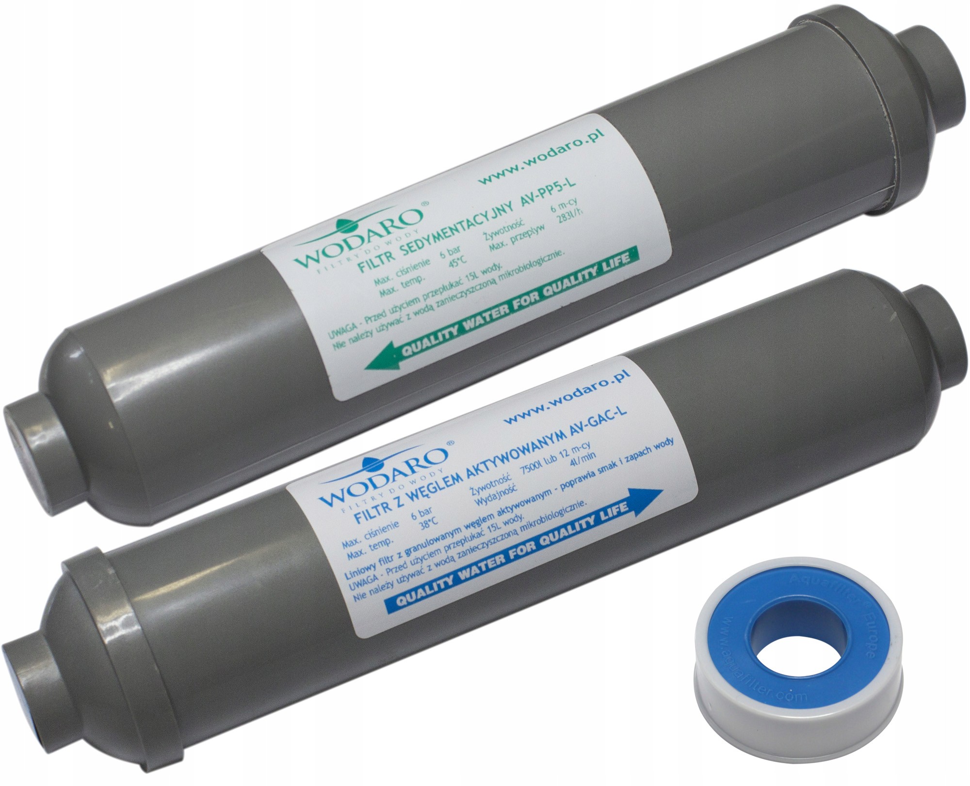 

Zestaw Wkładów Do Filtra RO3 wodaRO Graphite