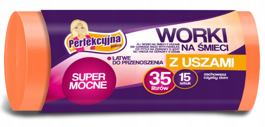 

Worki Na Śmieci mocne z uszami 35L 15szt Praktyczn