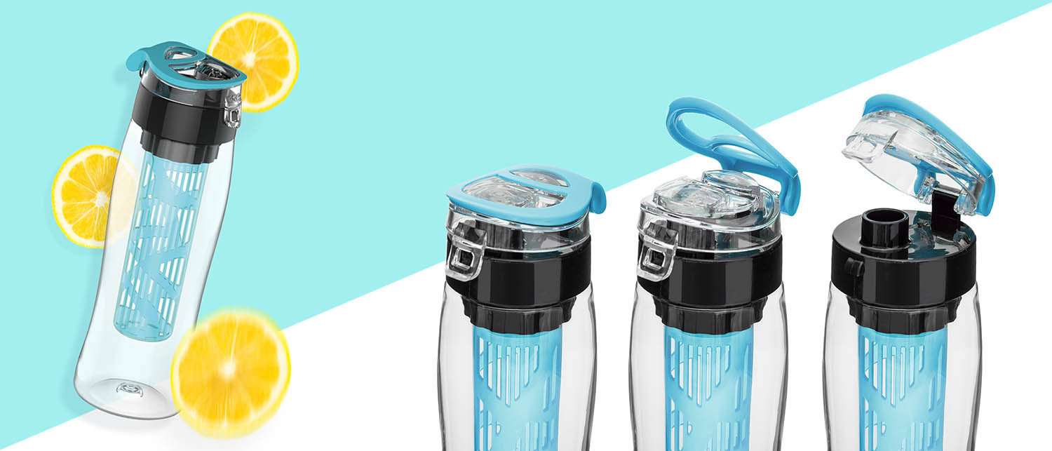 BUTELKA NA WODĘ Z WKŁADEM LÓD OWOCE BIDON 730ML Marka inna marka