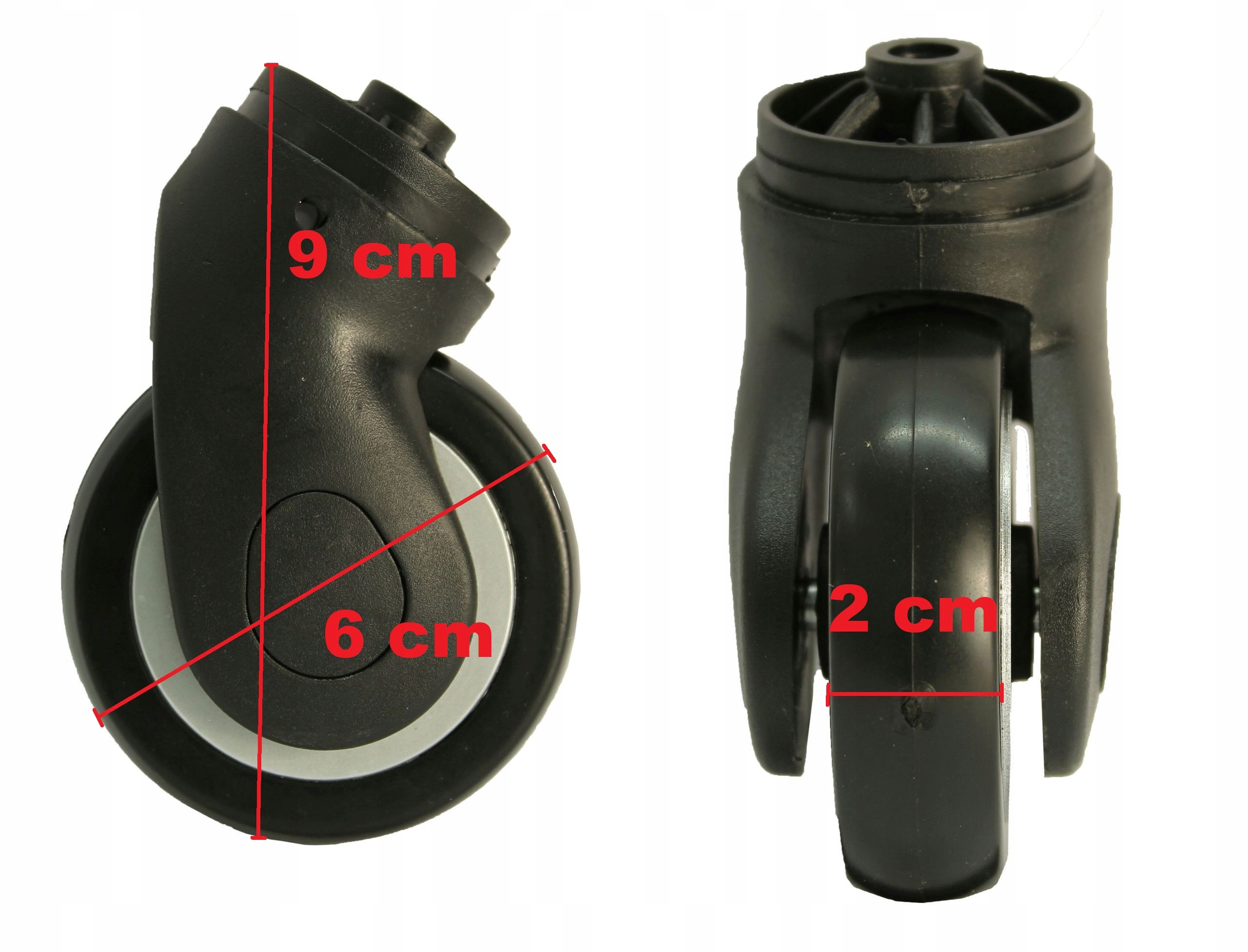 KÓŁKO DO WALIZKI CZĘŚĆ BAGAŻ SERWIS NAPRAWA CZĘŚCI Głębokość (krótszy bok) 1 cm