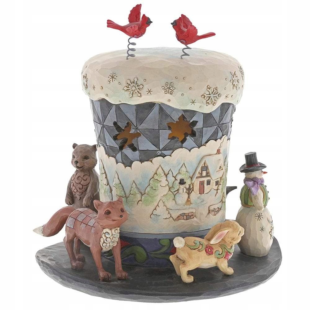 Świąteczny kapelusz CYLINDER Jim Shore LED