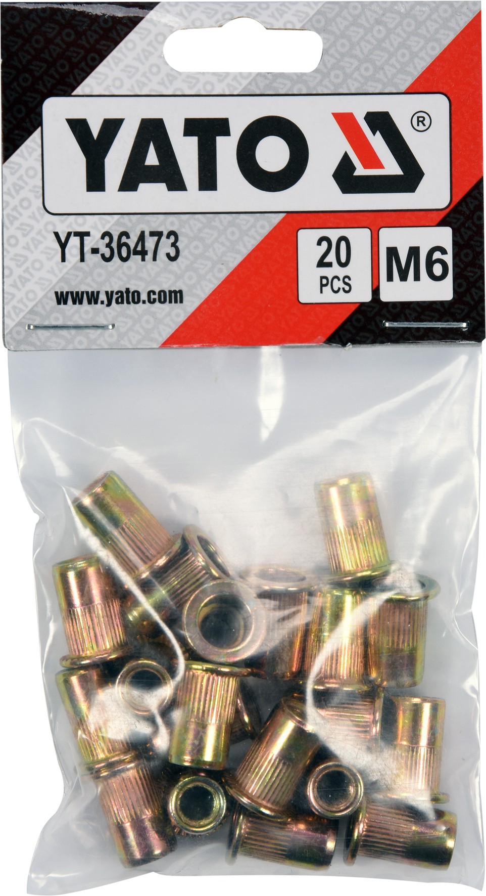 

Nitonakrętki stalowe M6 20szt. Yato