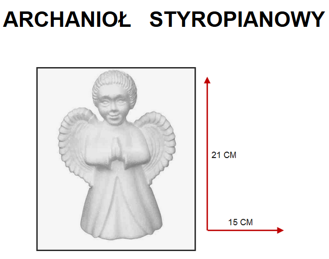 archanioł styropianowy 21 cm Okazje inna brak