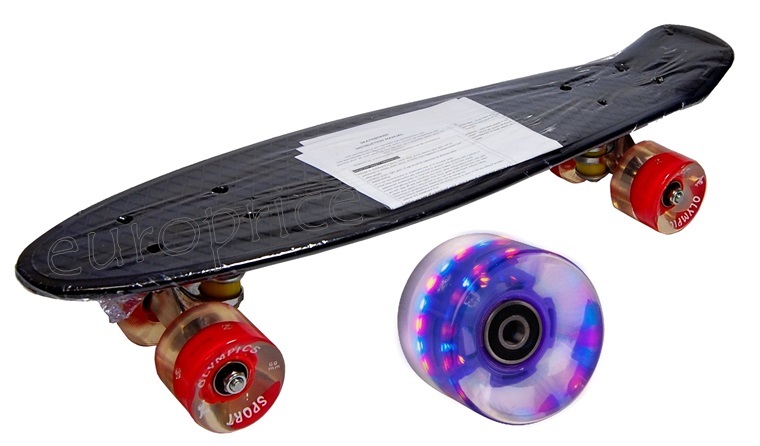 DESKOROLKA typu FISZKA GRAFFITI ŚWIECĄCE KOŁA led Szerokość 14.5