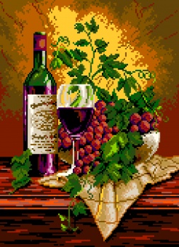 Vyšívací sada kanva mulina jehly příroda 5089 28x39