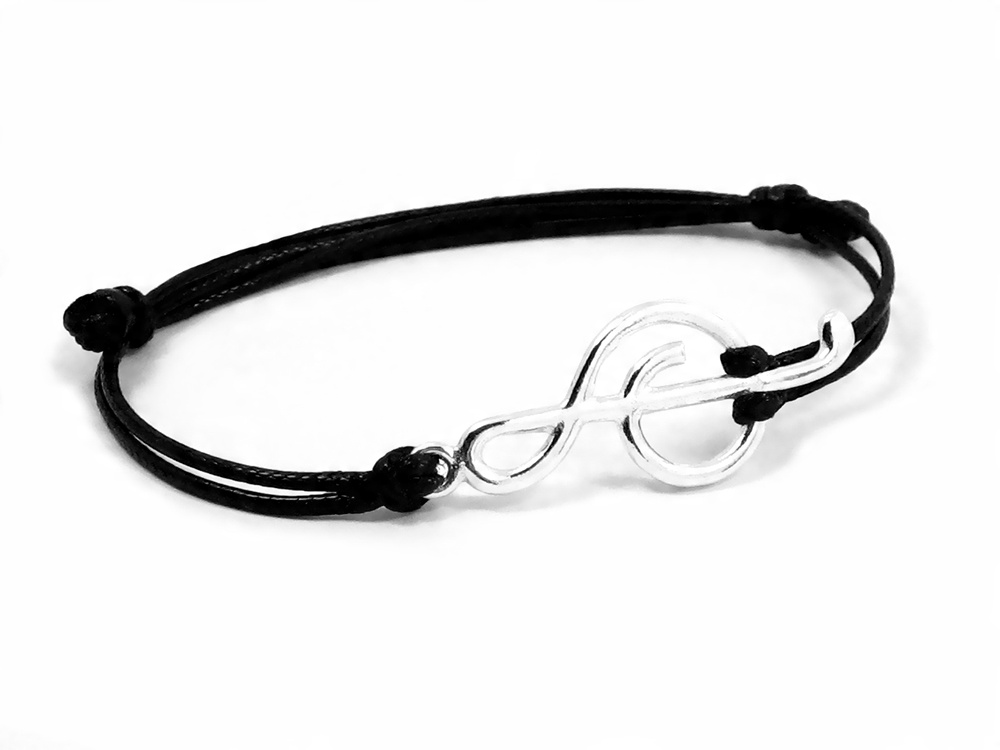 

Bransoletka Klucz Wiolinowy srebro 925 charms B12