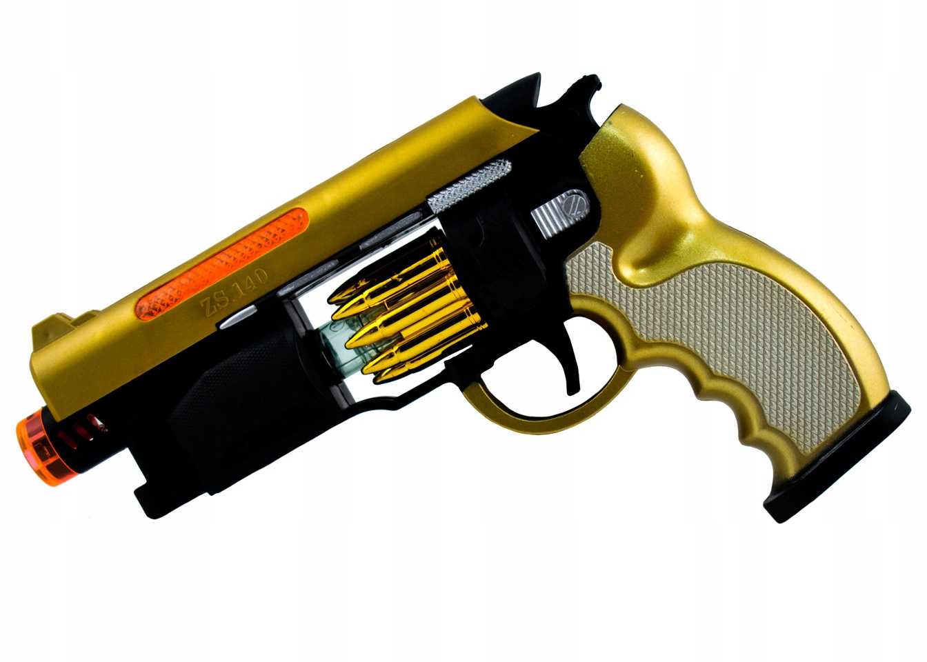 Pistolet Rewolwer na baterie dla dzieci dźwięk Rodzaj pistolety