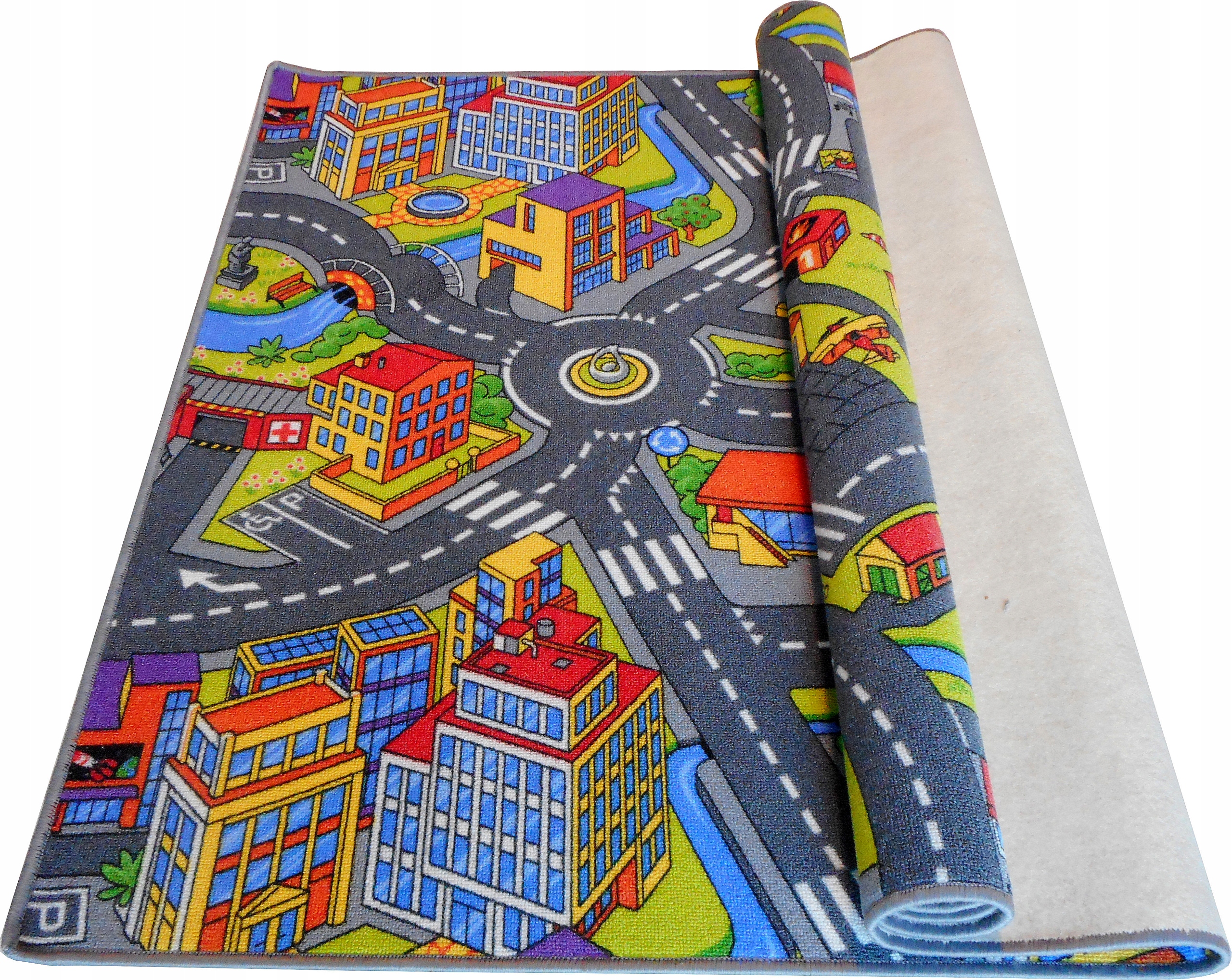 DYWANY WZORY DLA DZIECI 300x500 MIASTO ULICE Szerokość produktu 300 cm