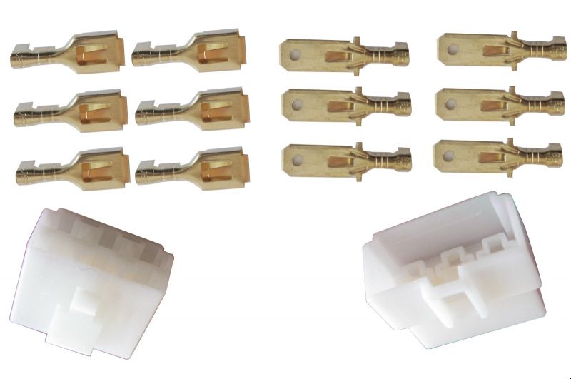 

8x Konektor Ż + M 6,4mm + Łącznik Kostka Fv (2694)