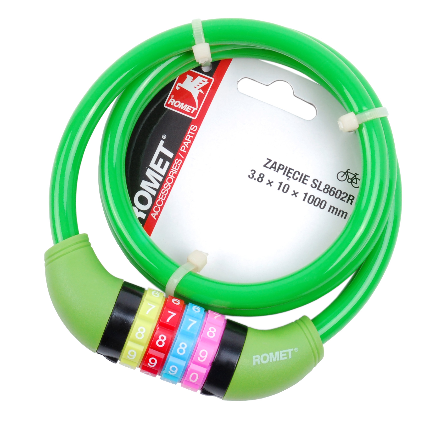 

Zapięcie Rowerowe Romet SL602 Zielone Na Szyfr