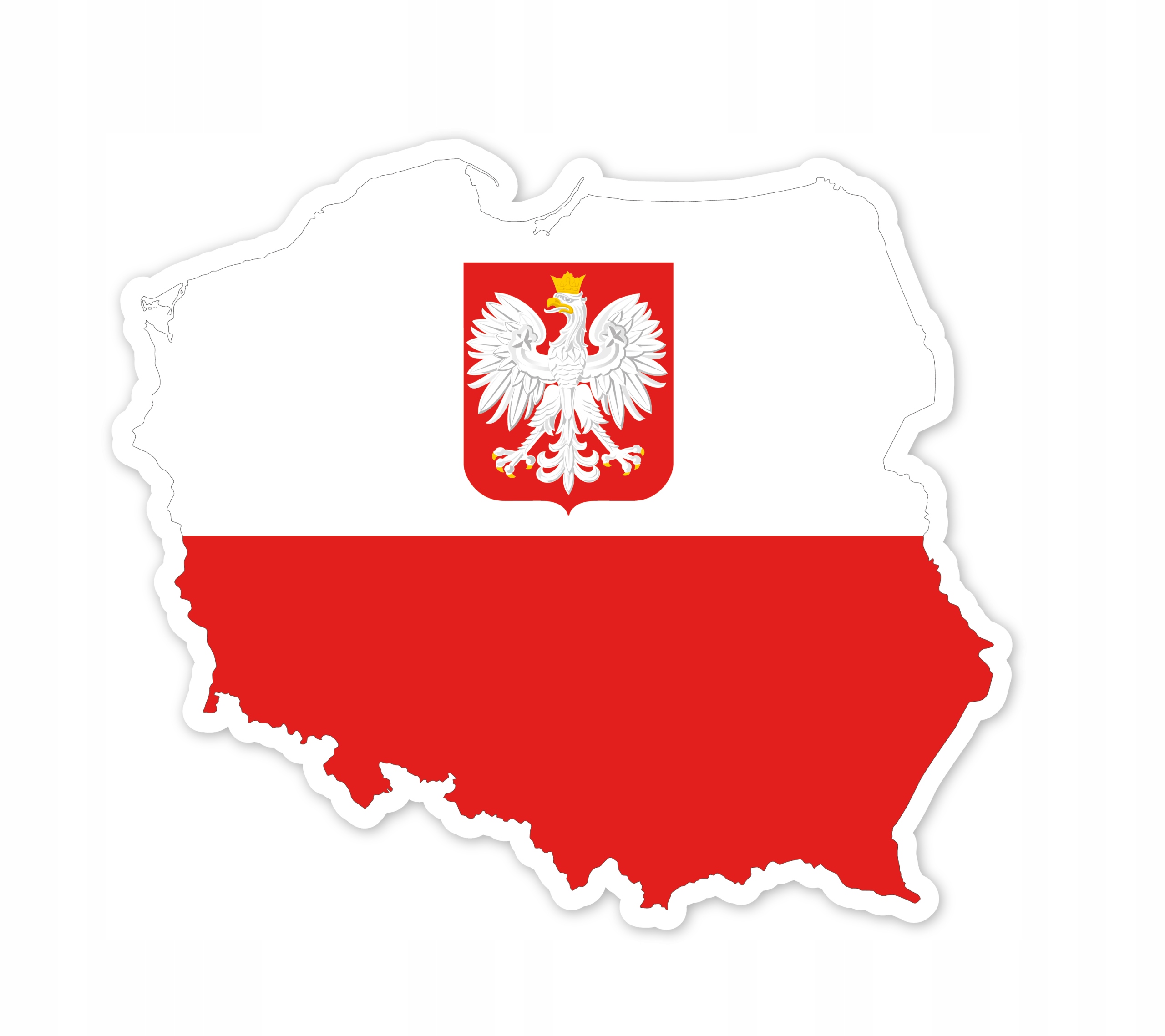 

Naklejki Patriotyczne polska Pl godło Kolor!