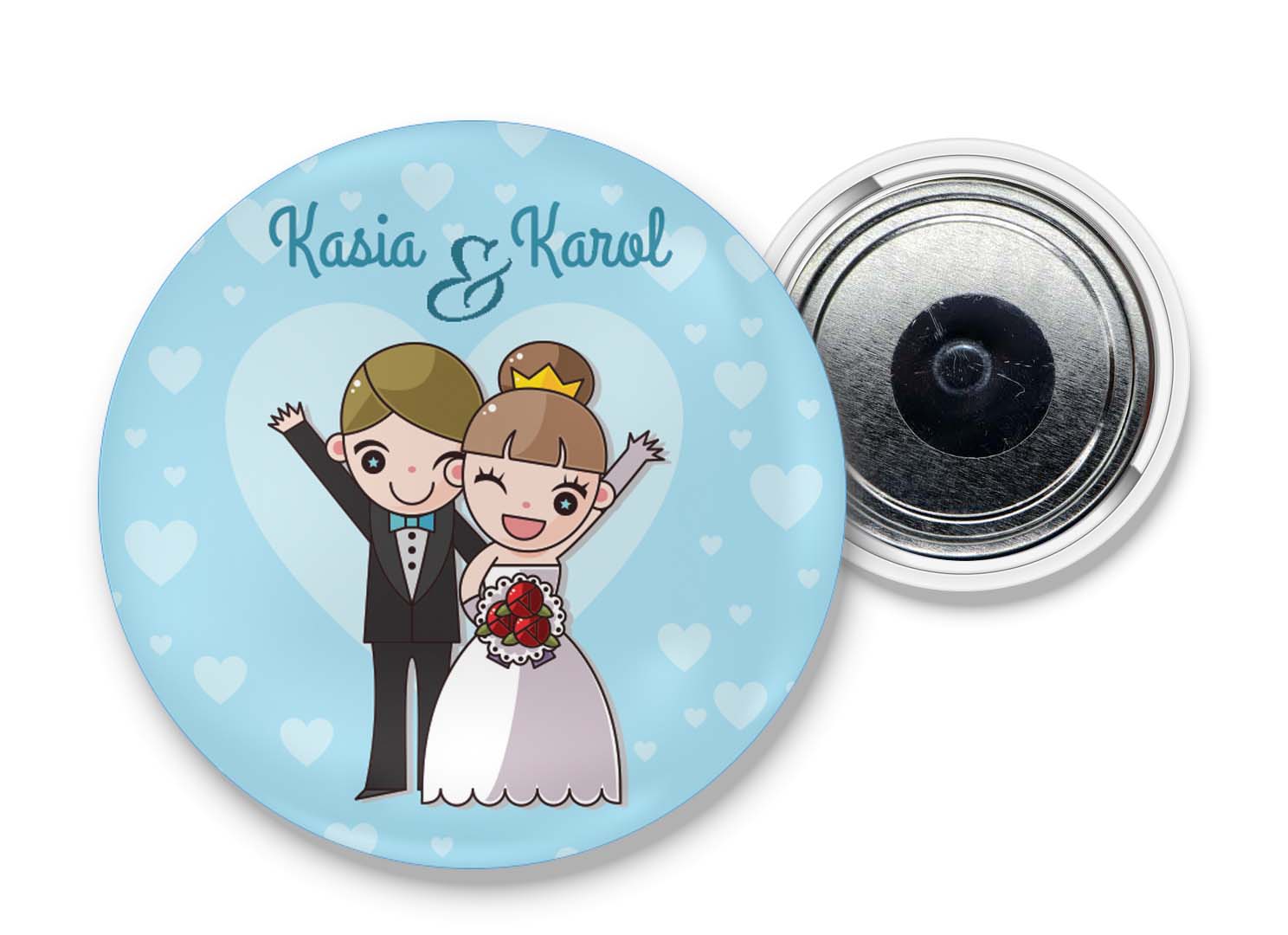 

Magnes okrągły Ślub Wesele Prezent Dużo Wzorów