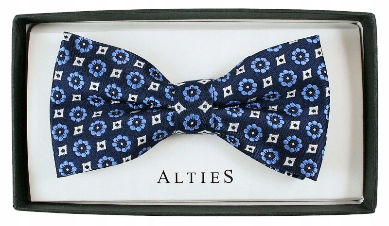 Modna mucha z poszetką - Alties Wzór dominujący kwiaty