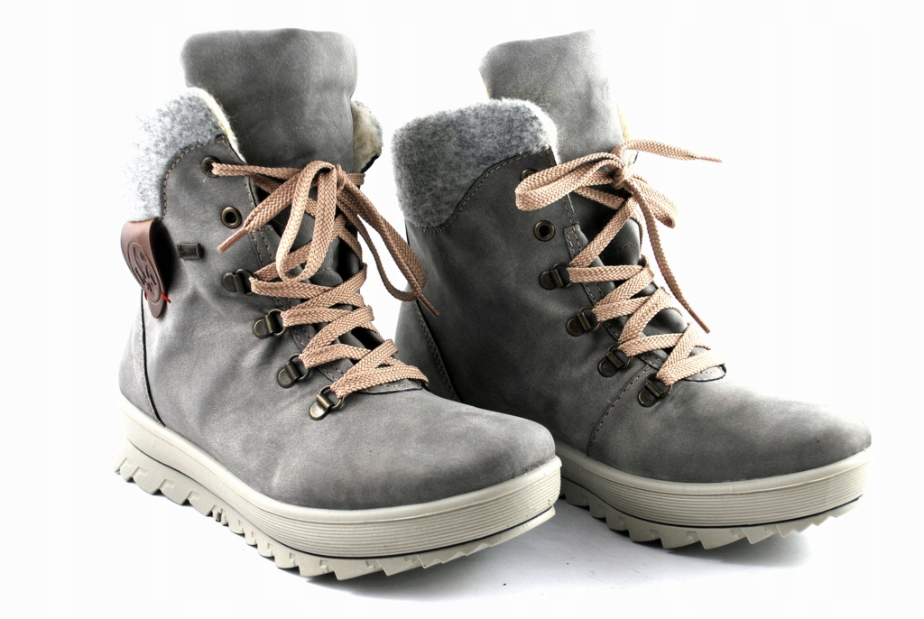 RIEKER Y4331 Trzewiki szare membrana TEX R.36 Marka Rieker