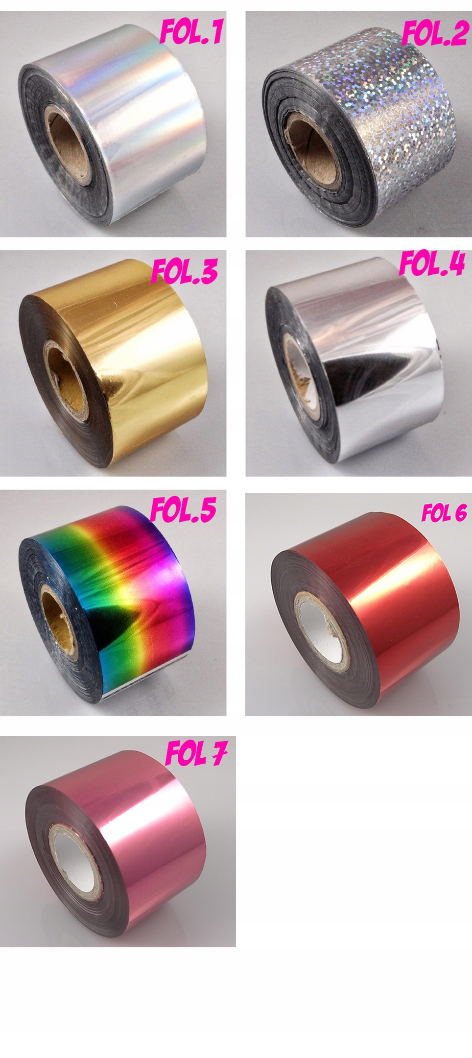 Folia transferowa na paznokcie ROLKA 120m Marka IN