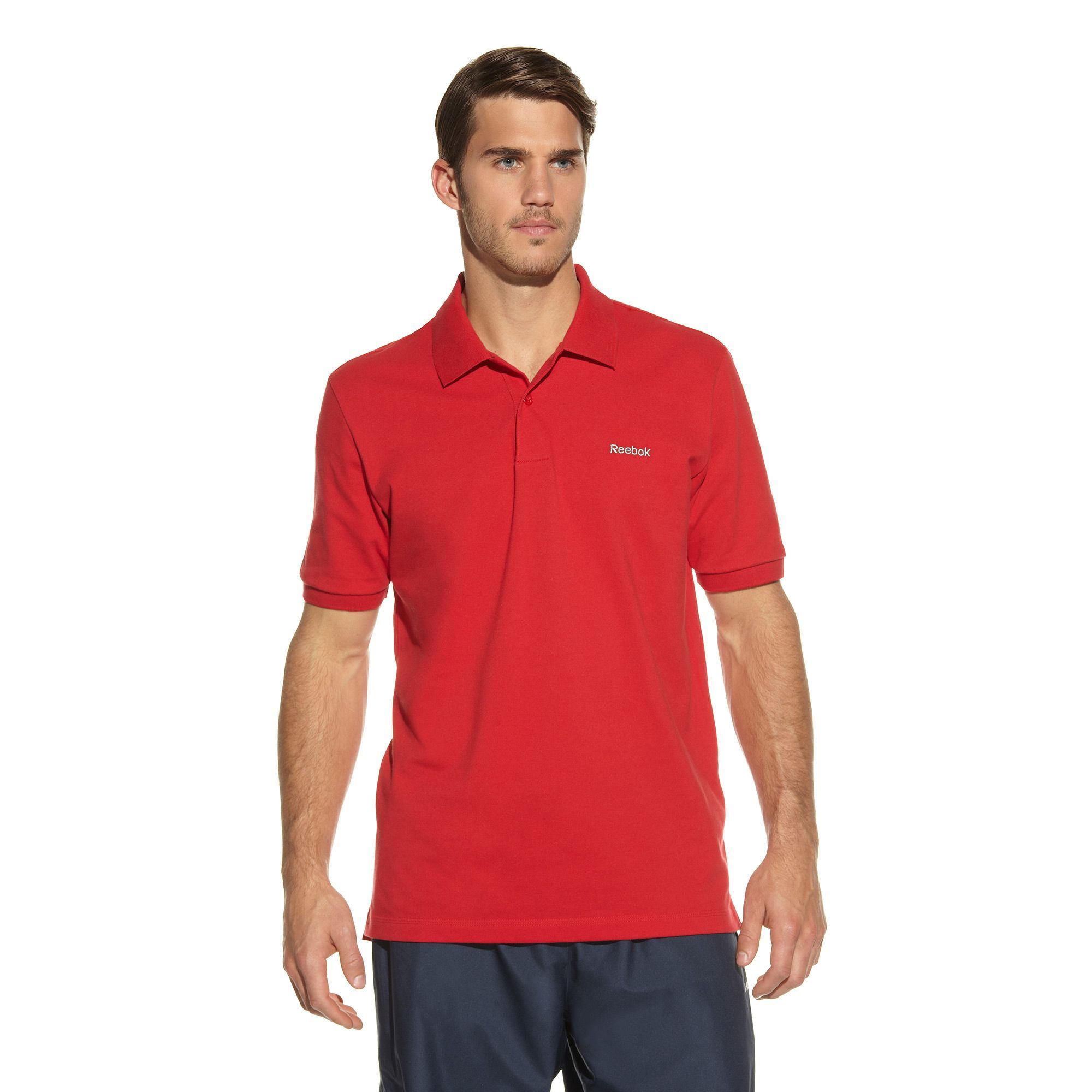 KOSZULKA POLO MĘSKA REEBOK CZERWONA X37018 S 14299010130 - Allegro.pl