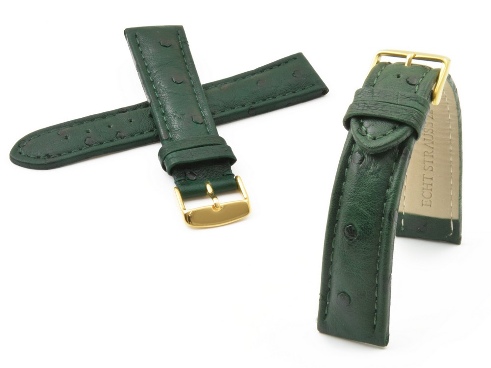 Řemínek Na Hodinky Pštrosí Kůže Emu Gold 18 Barev