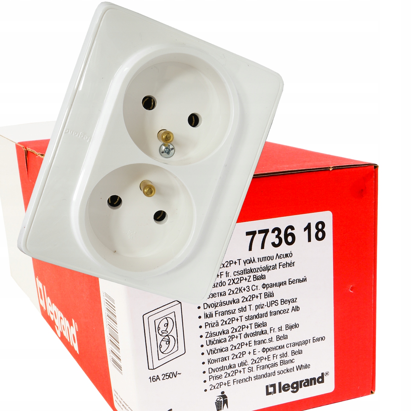 

Cariva Legrand gniazdo podwójne białe z/u 773618