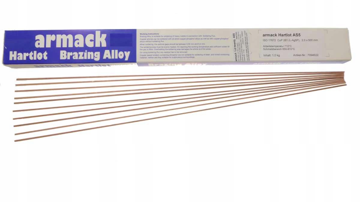 Lut twardy Ag5P 2mm Amasan 10sz Chłodnictwo Armack