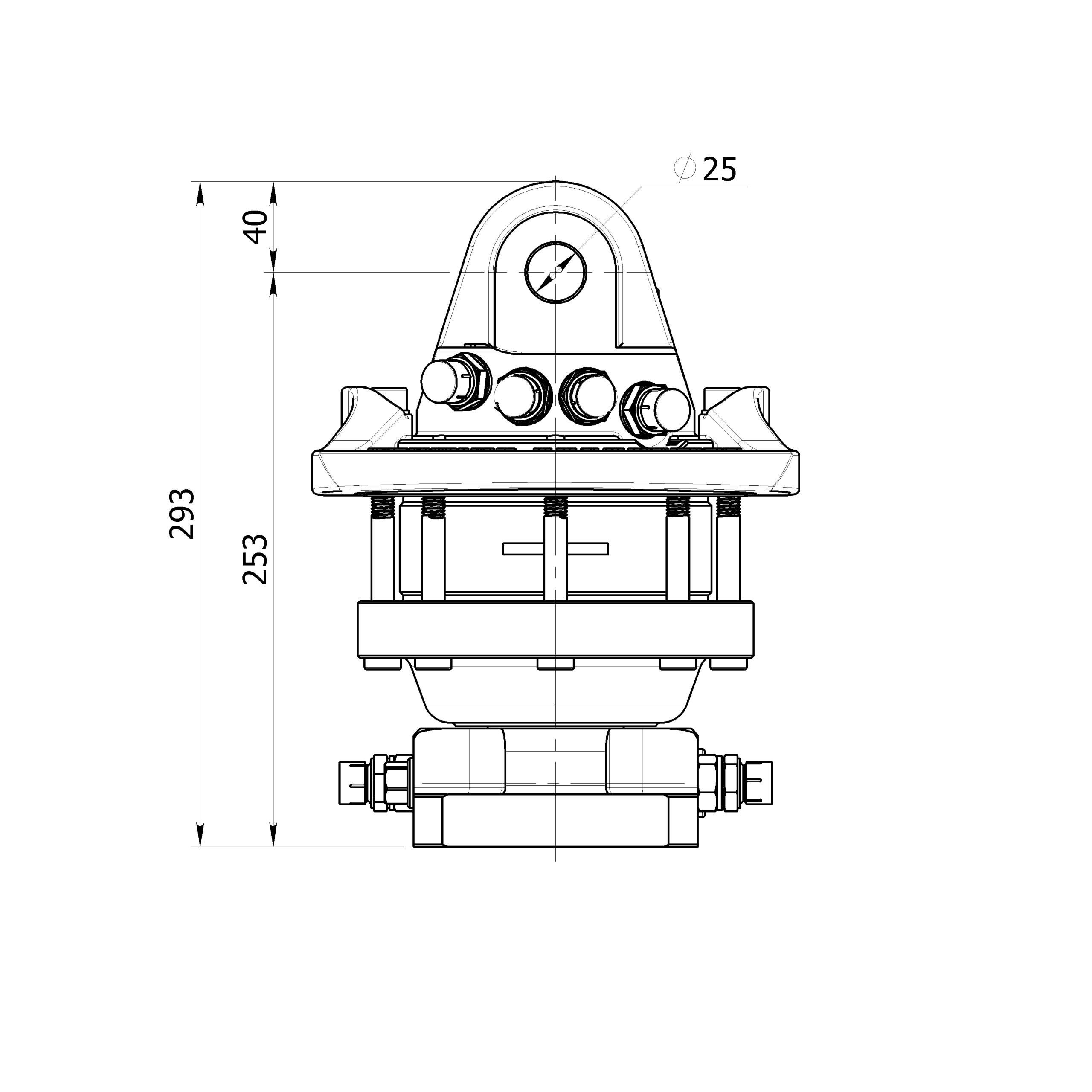 Rotator hydrauliczny / obrotnica / 4,5 T/Prostokąt Numer katalogowy części 4.5