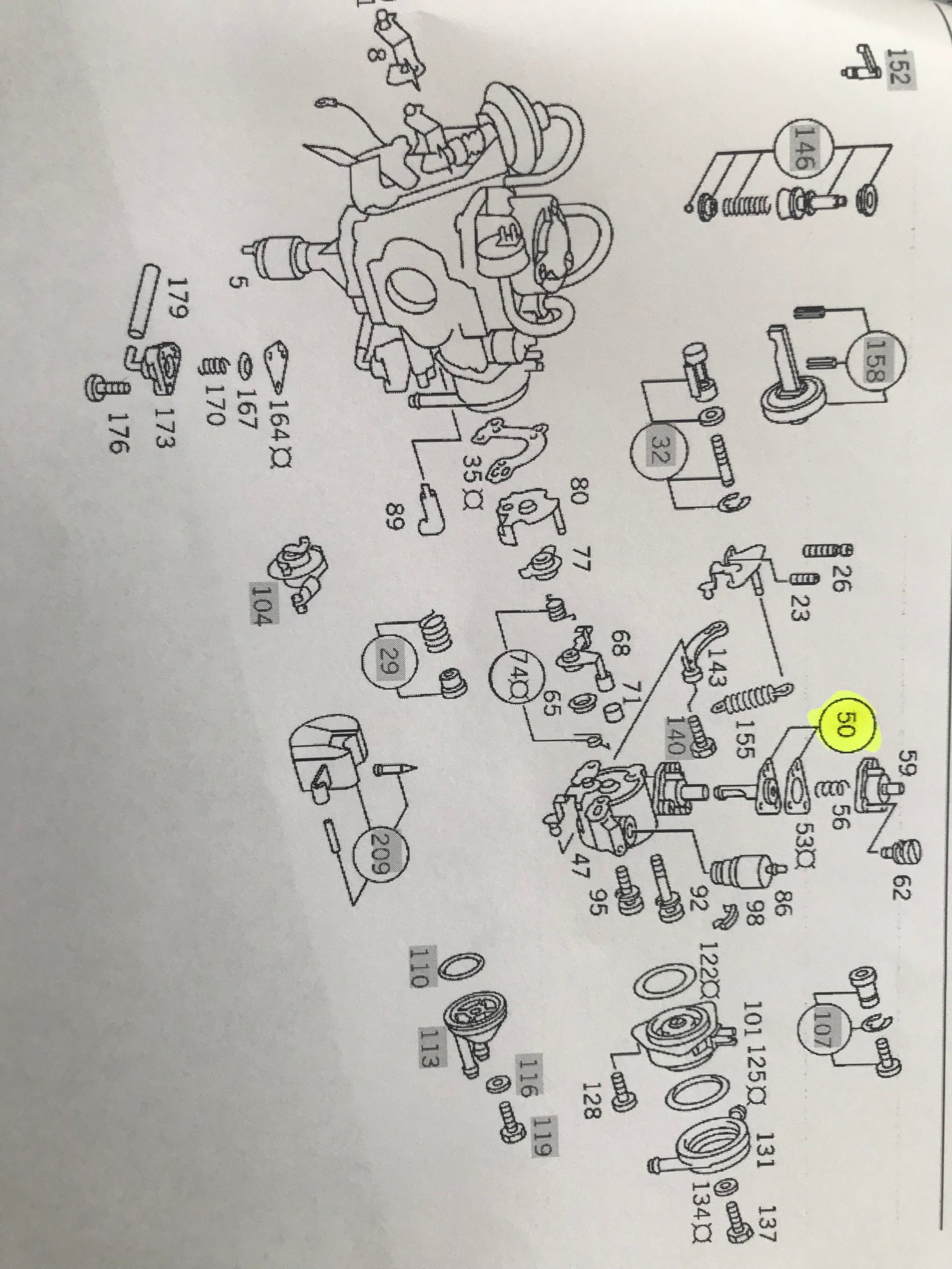 Mercedes-Benz Membrana Gaźnika A 0000705052 Typ silnika Benzyna Diesel