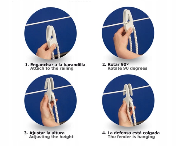 Wieszak do ODBIJACZY na Linę Reling FASTFENDER Model FASTFENDER SAIL