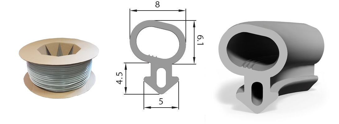 Uszczelki do okna okien okienne KP-1A Szpula 200mb Marka inna