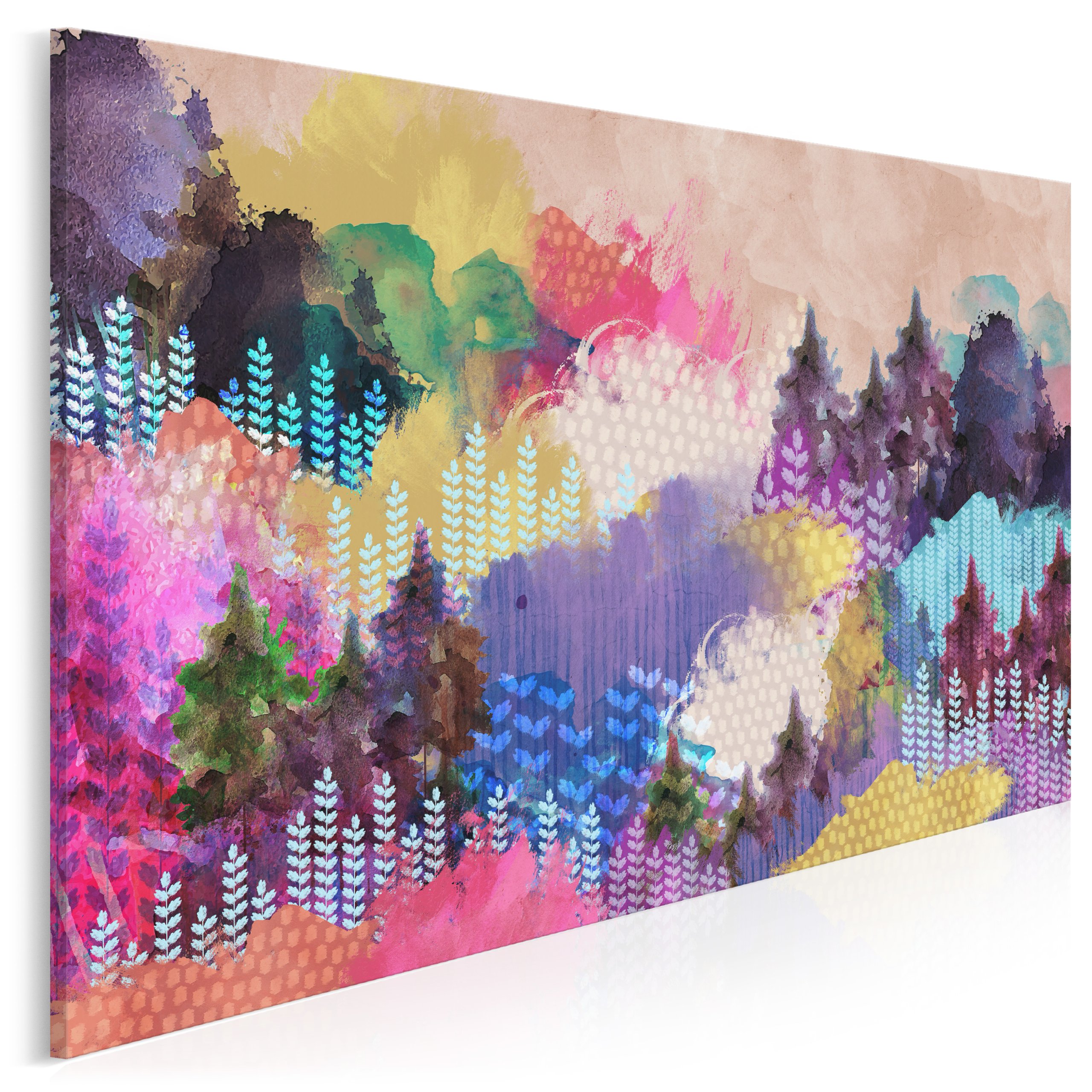 

72301 Obraz do sypialni Las Drzewa Kolory Natura