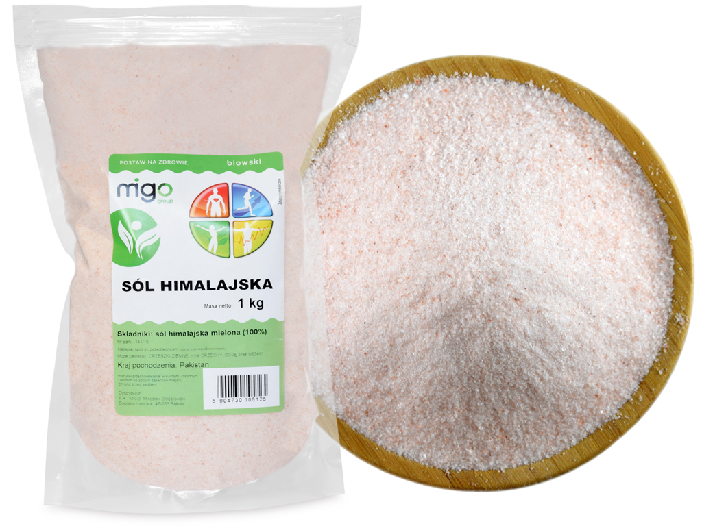 

Sól Himalajska Drobna, Różowa 1Kg - MIGOgroup
