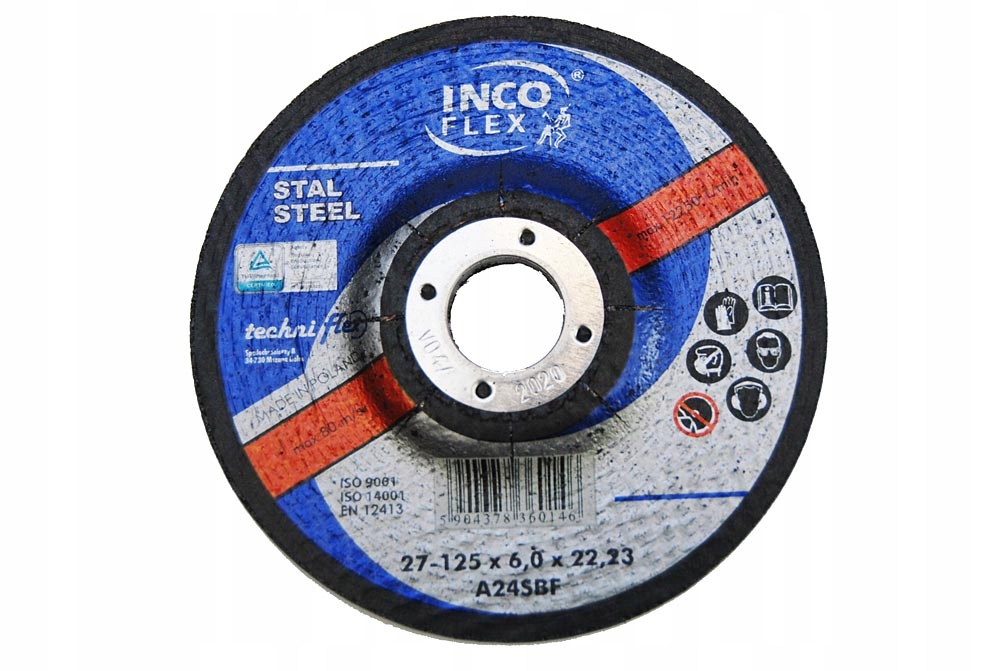 

Tarcza do szlifowania metalu 27-95A 125x6,0/6,5 In