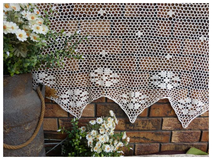 Firana szydełkowa do kuchni 190x100cm beżowy Marka ZIK