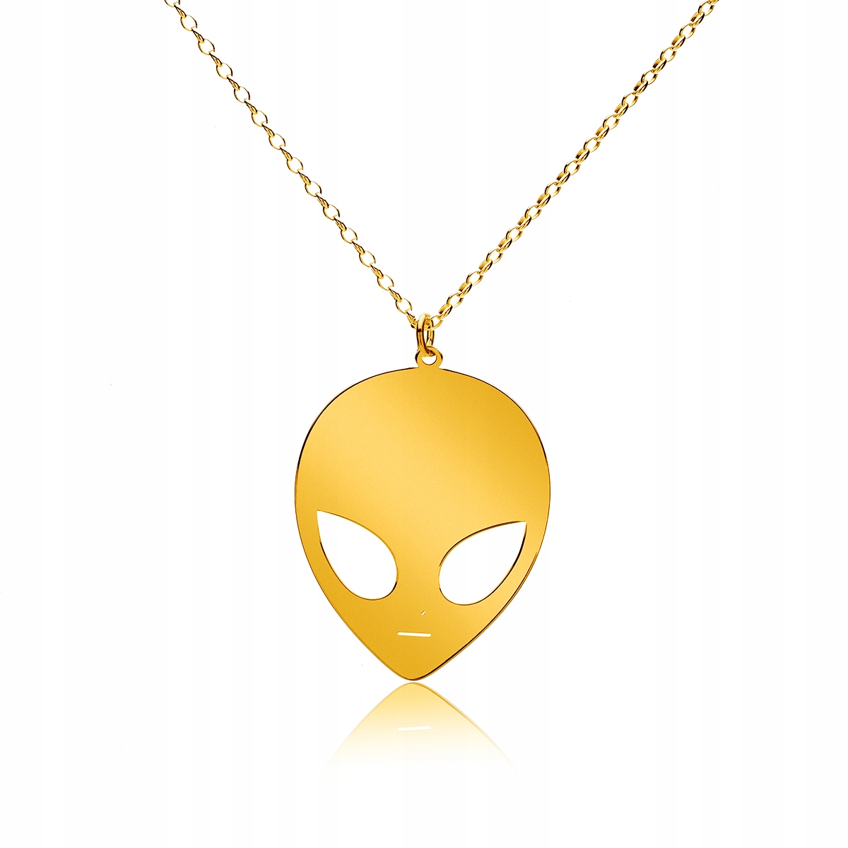 

Naszyjnik Alien srebrny pozłacany Grawer Gratis