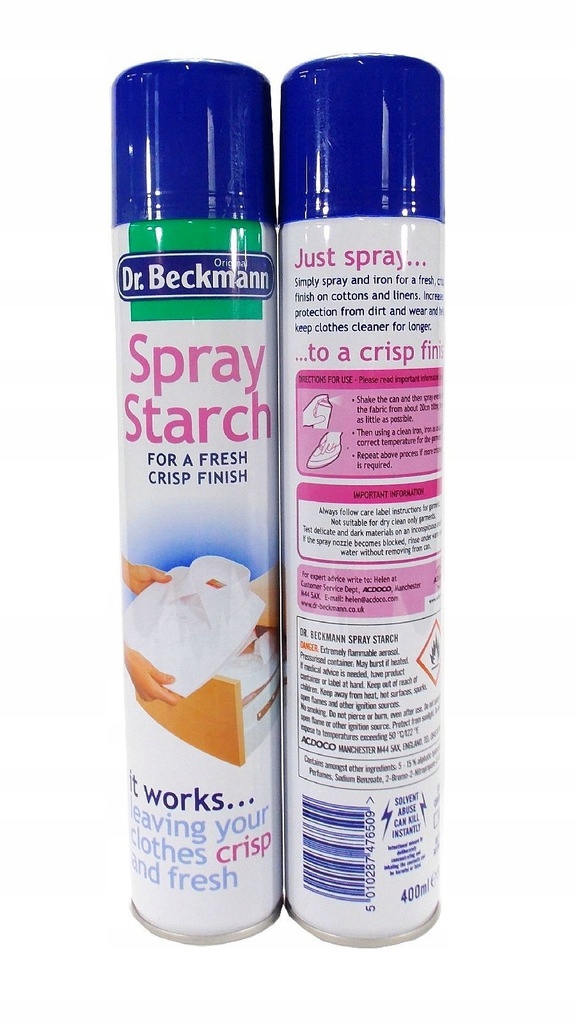 

Dr Beckmann Starch Krochmal W Sprayu 400ml Uk