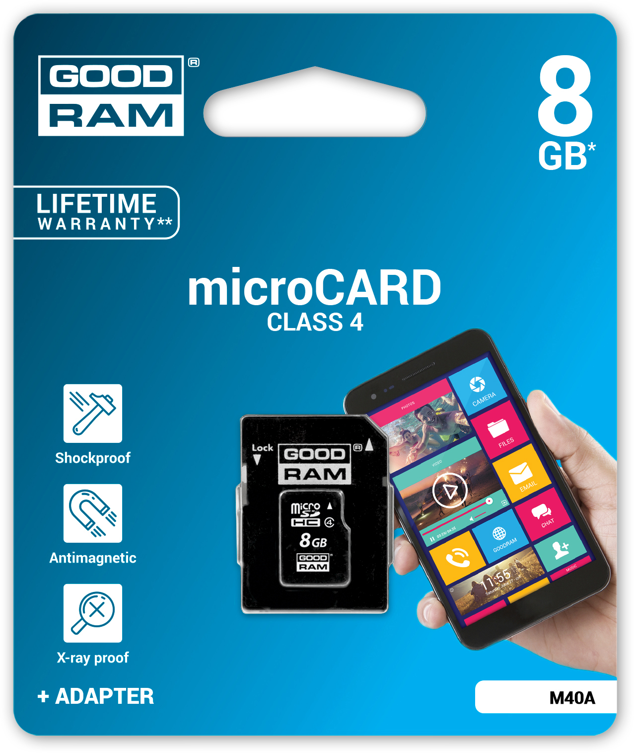 

Goodram Karta Pamięci micro Sdhc 8GB + Adapter Sd