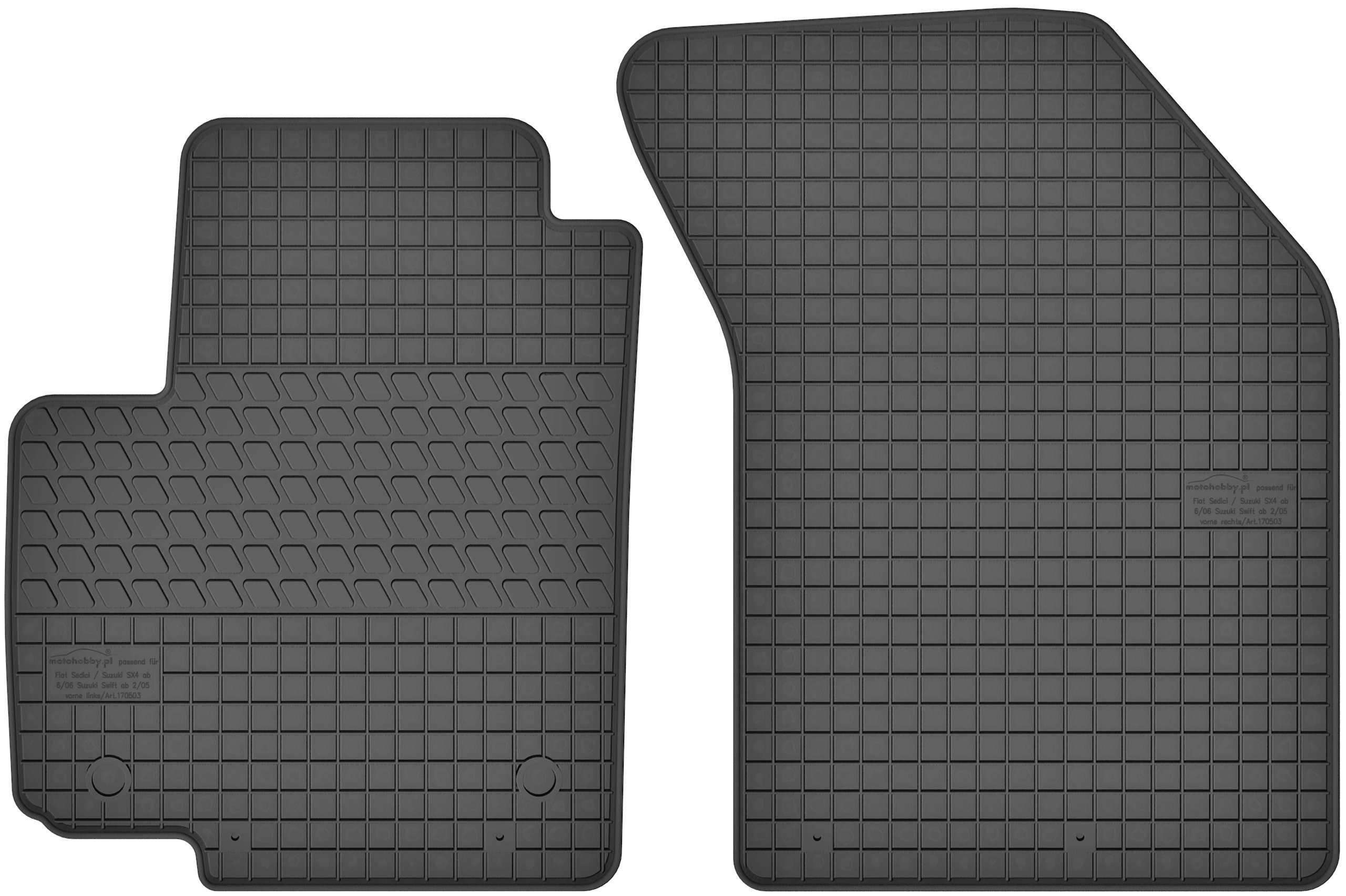 Suzuki SX4 I 06-14 Dywaniki Gumowe Przody Stopery