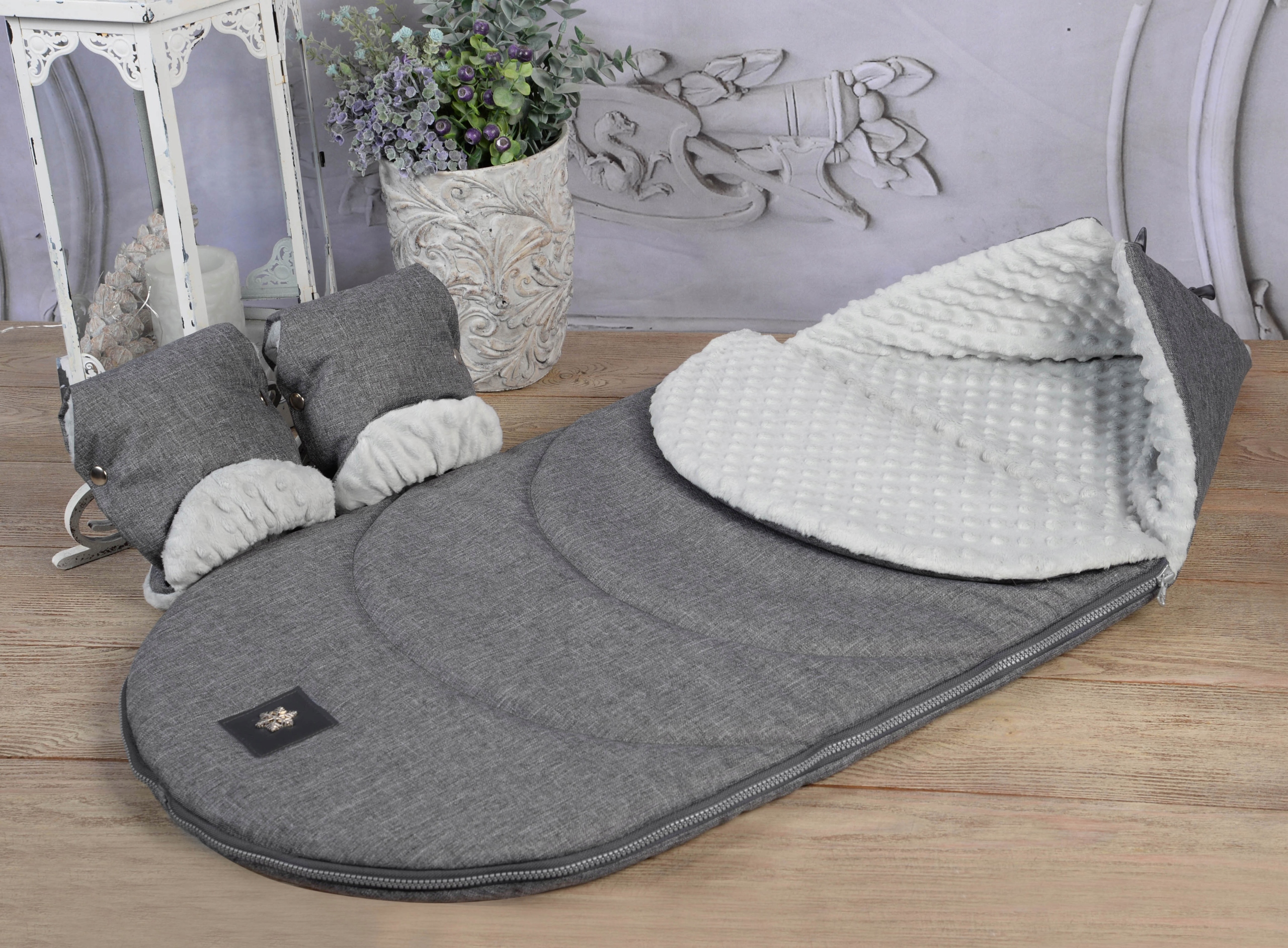 ŚPIWÓR ŚPIWOREK DO WÓZKA WODOODPORNY MUFKA Długość 100 cm