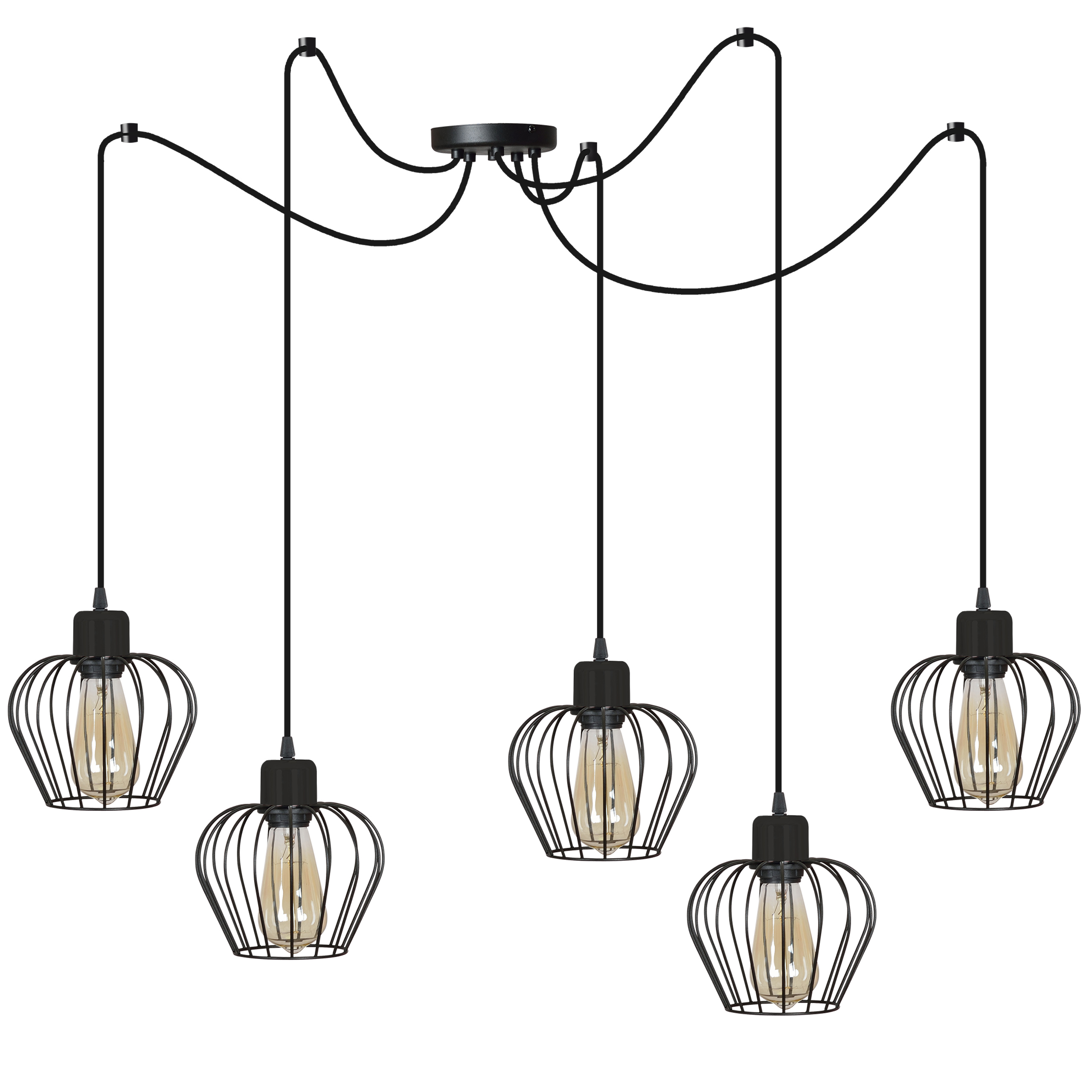 

Lampa sufitowa Wisząca żyrandol Pająk loft E27 Led