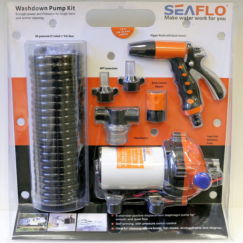 Zestaw z Pompą 12V do mycia Pokładu SEAFLO 11.6L Marka Seaflo