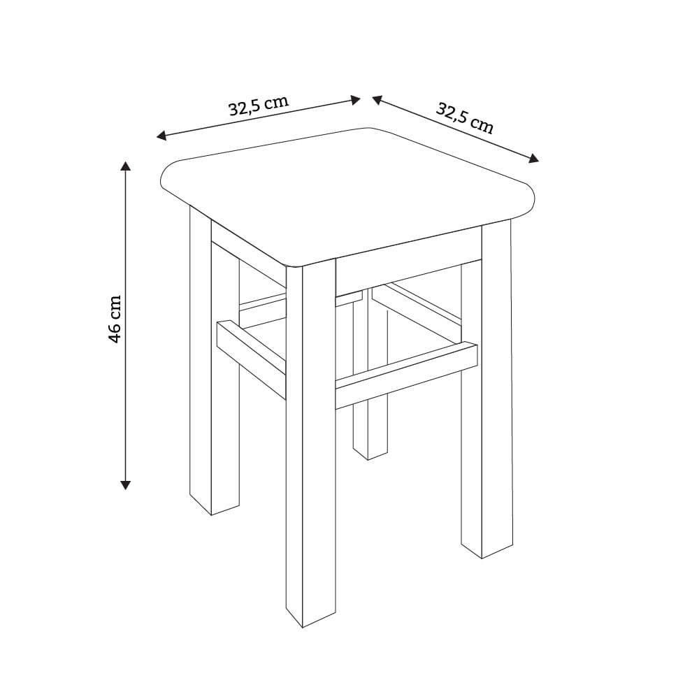 Taboret Drewniany WT 8 Tapicerowany 1 szt. Hit Kod producenta 1001652649