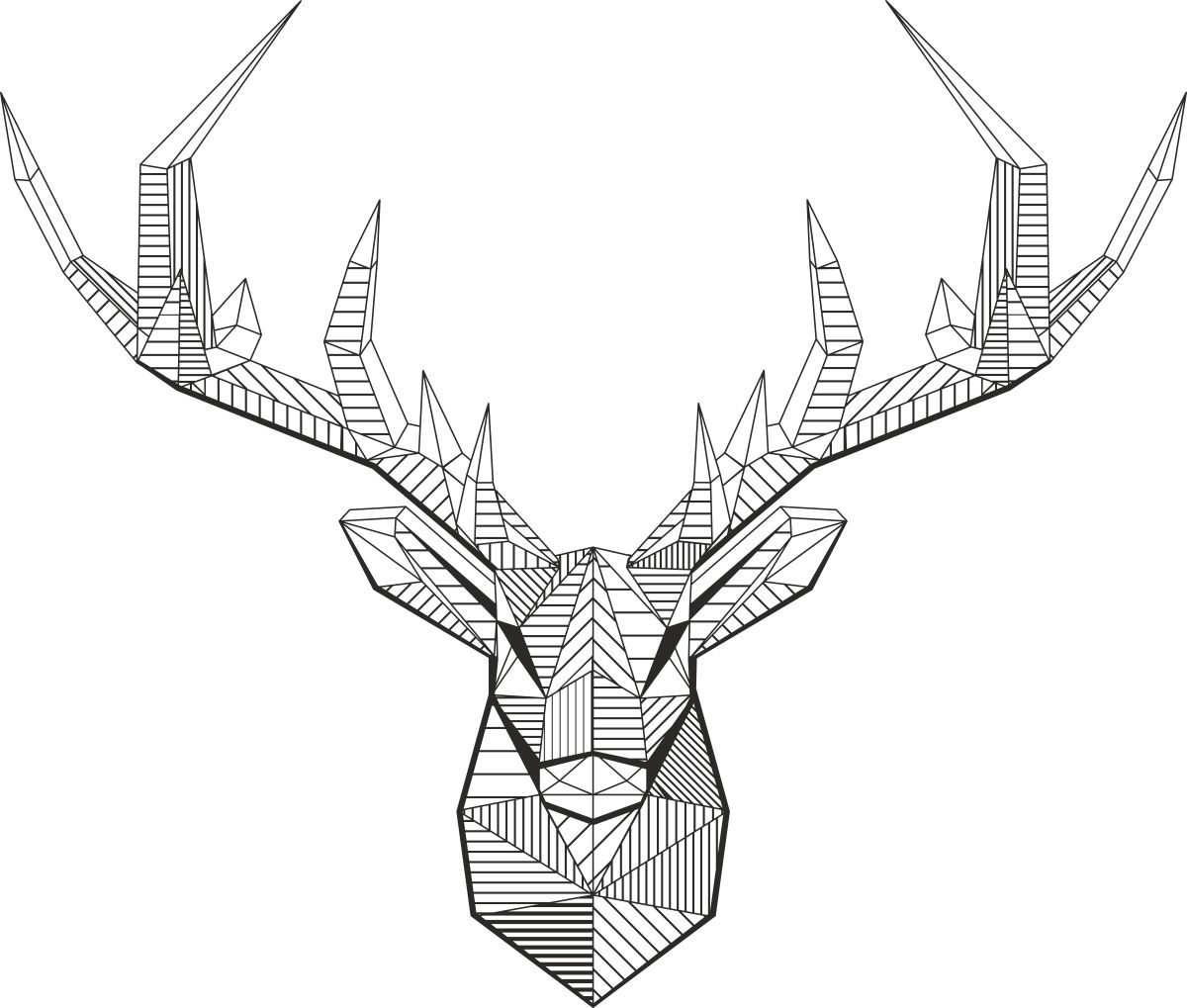 

Naklejka ścienna Geometryczny Jeleń nr 2 150cm