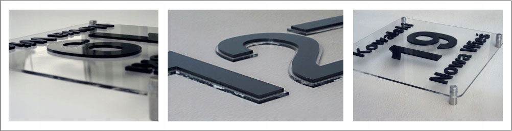 Cyfry litery numer domu adres 7 cm Szerokość produktu 0 cm