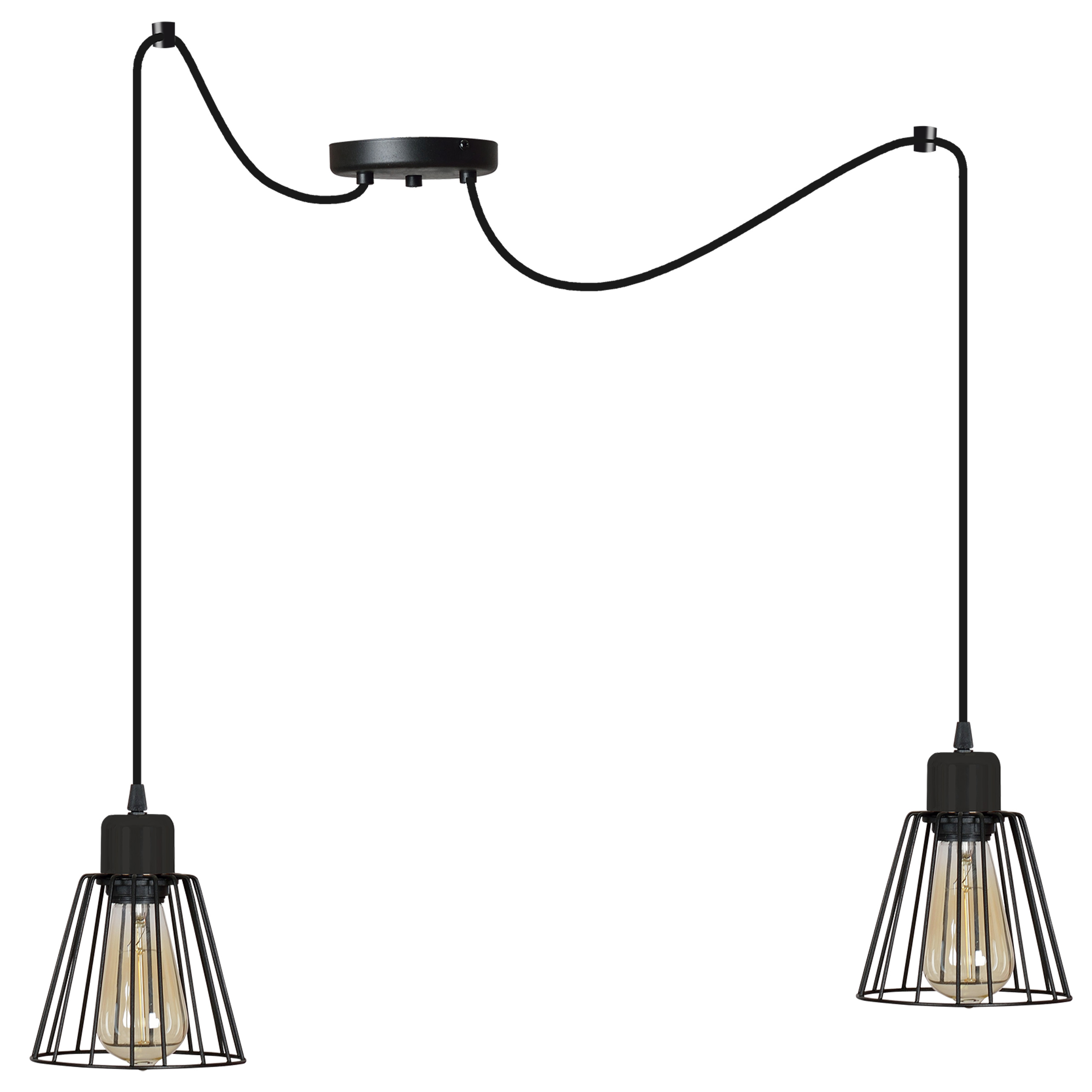 Stropní Svítidlo Černá Závěsný Lustr Pavouk Retro Loft Do Obývacího Pokoje Ložnice
