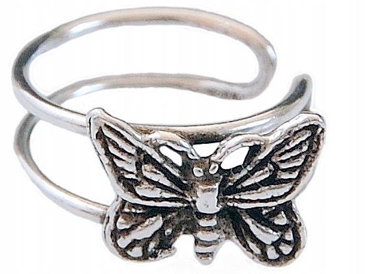 

Kolczyk nausznica oponka motyl motylek srebro 925